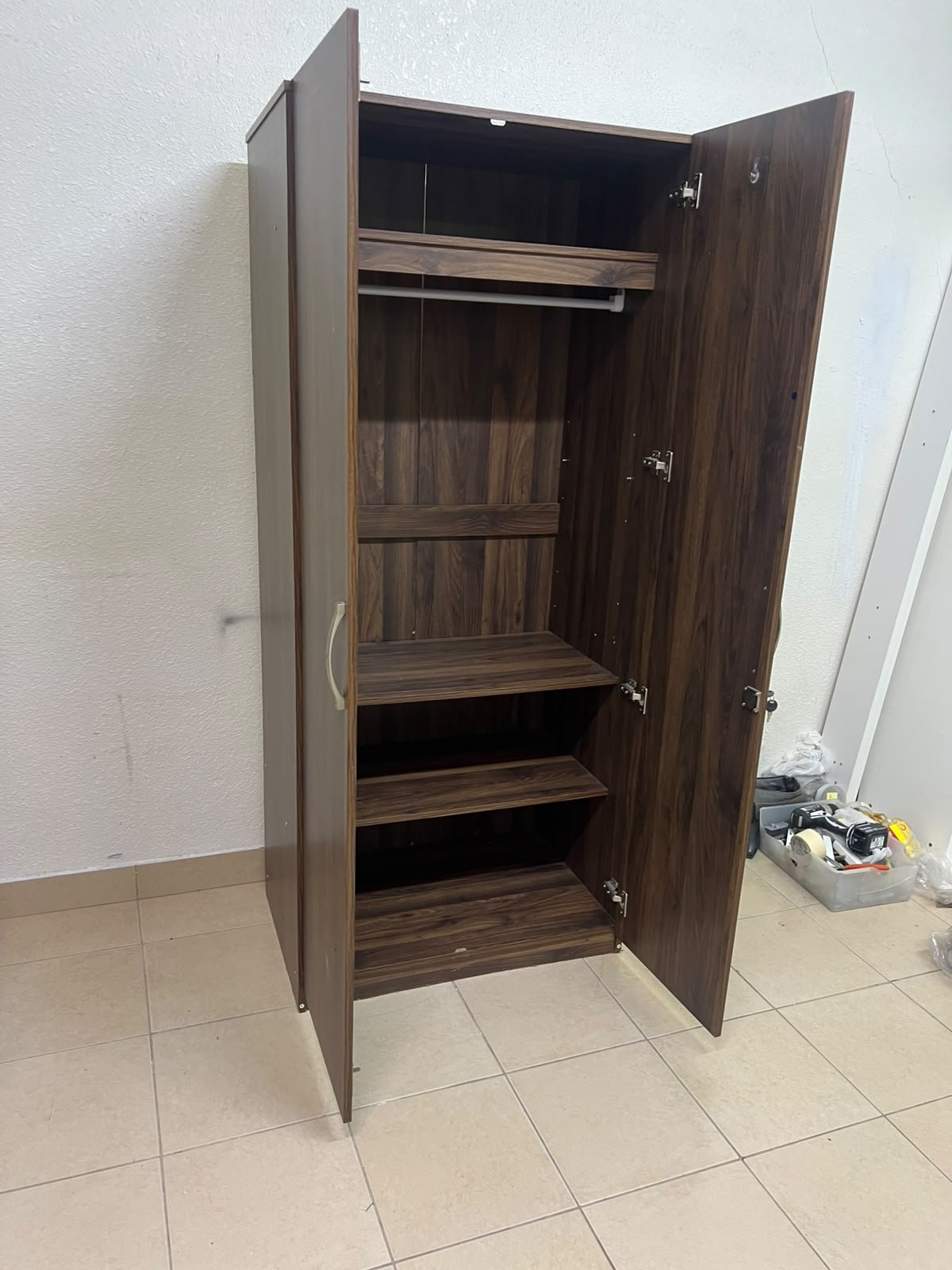 Kulltorp Plus 2-Door Wardrobe with Mirror and Lock from Home Box. - Image 9