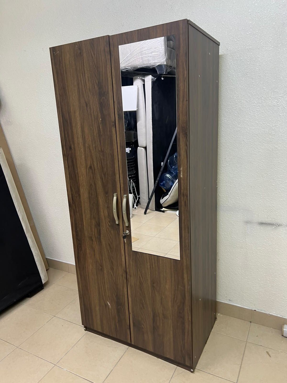 Kulltorp Plus 2-Door Wardrobe with Mirror and Lock from Home Box. - Image 10