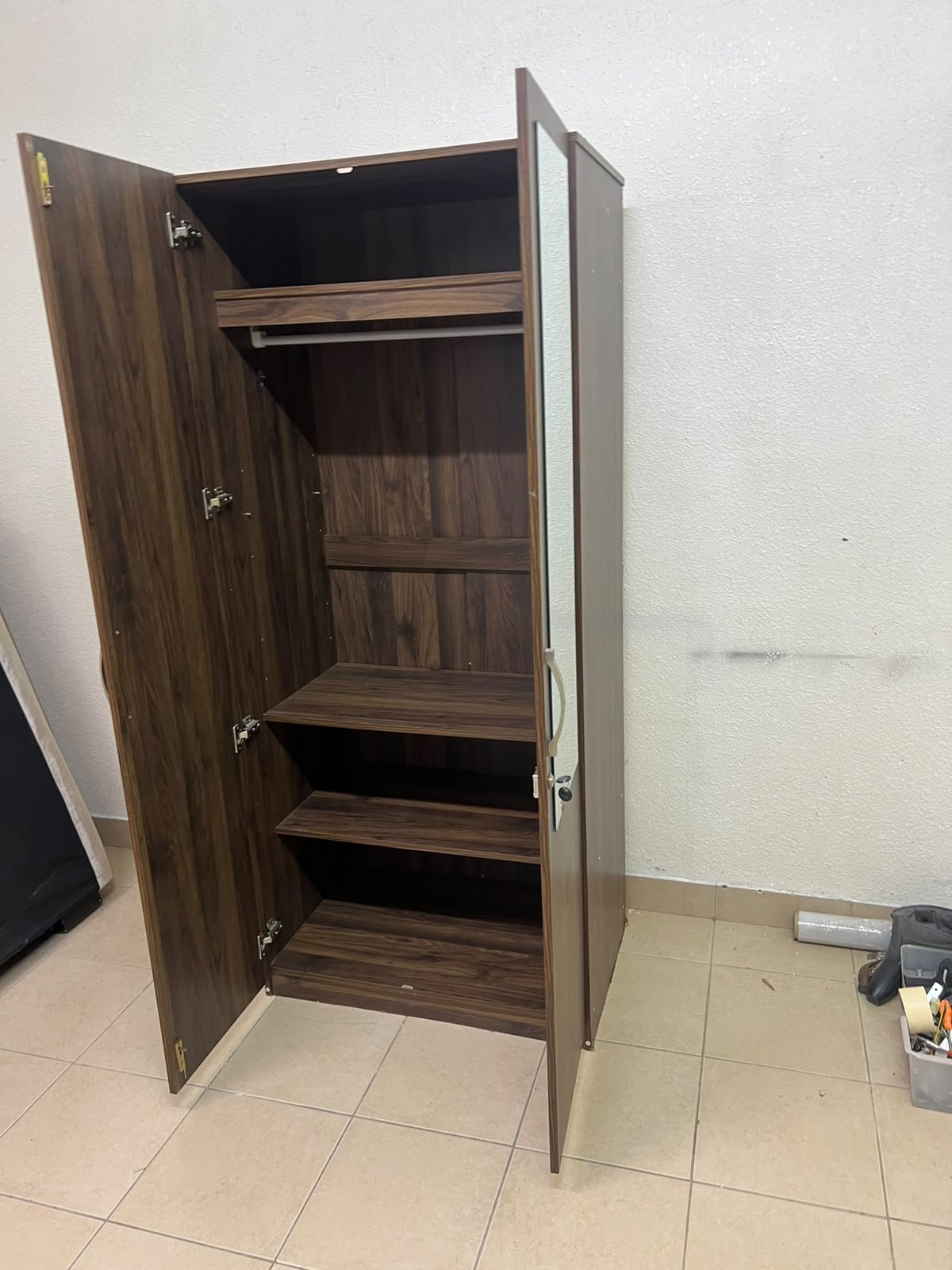 Kulltorp Plus 2-Door Wardrobe with Mirror and Lock from Home Box. - Image 11
