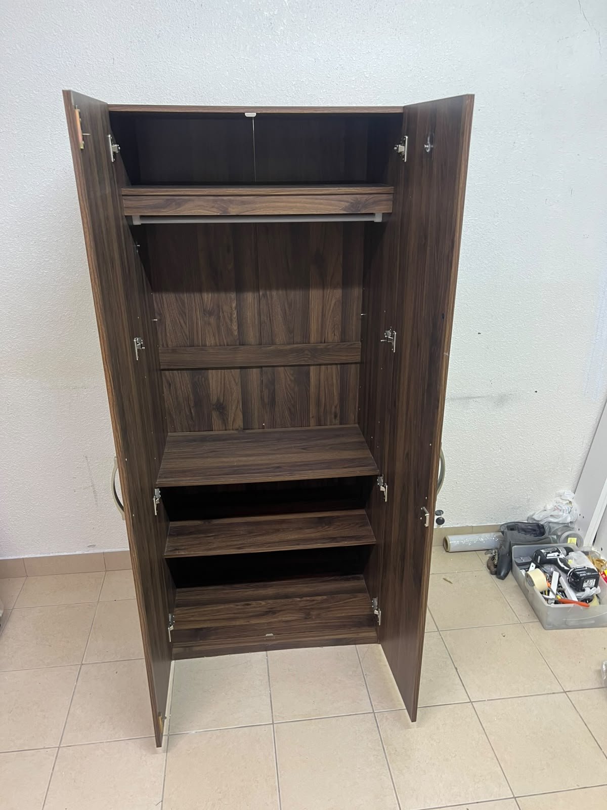 Kulltorp Plus 2-Door Wardrobe with Mirror and Lock from Home Box. - Image 5