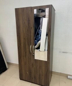 Kulltorp Plus 2-Door Wardrobe with Mirror and Lock from Home Box. - Image 3