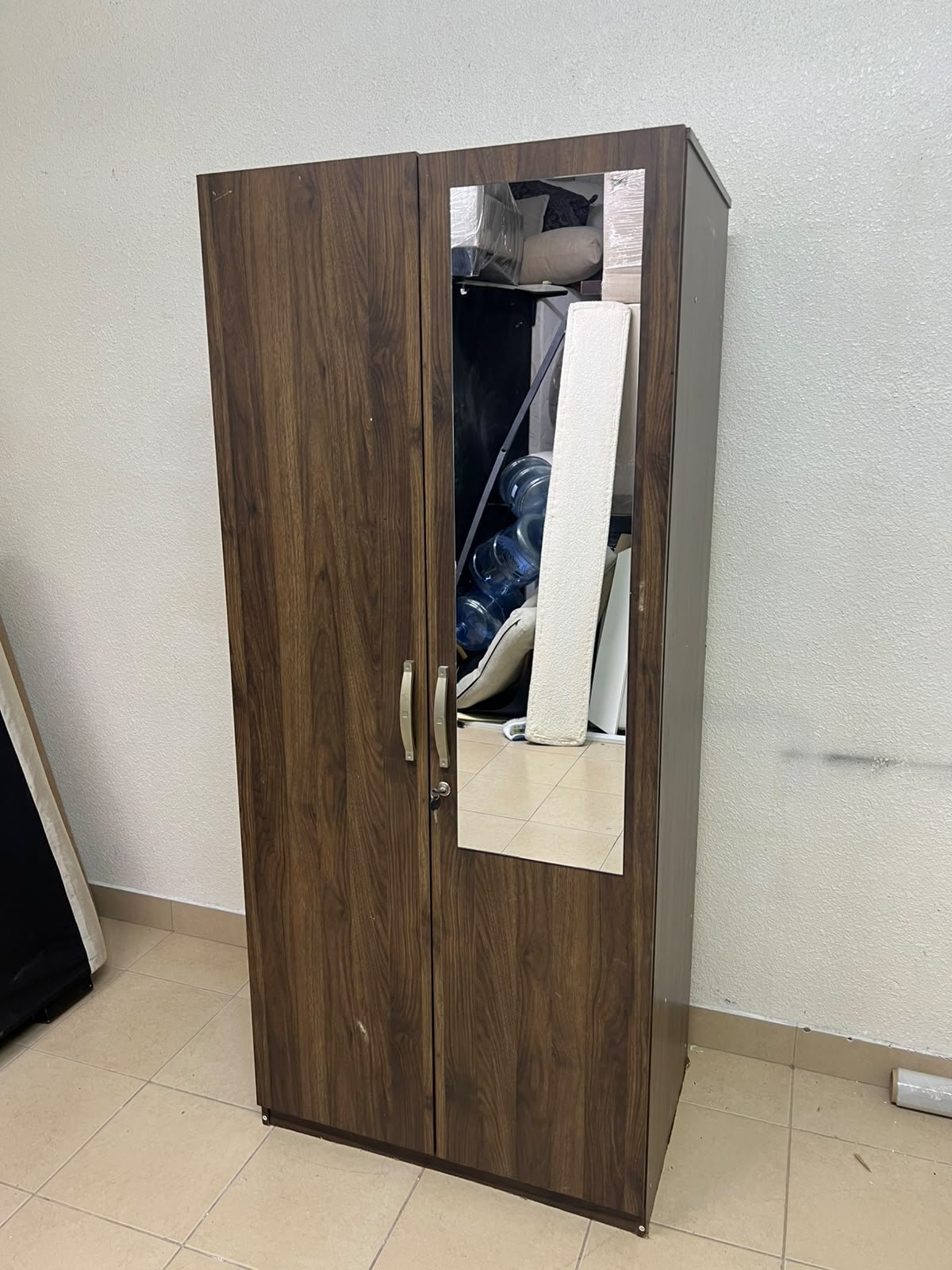 Kulltorp Plus 2-Door Wardrobe with Mirror and Lock from Home Box. - Image 3