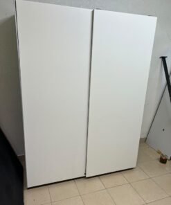 IKEA HASVIK sliding doors in white, designed for use with a wardrobe frame from the IKEA PAX series.