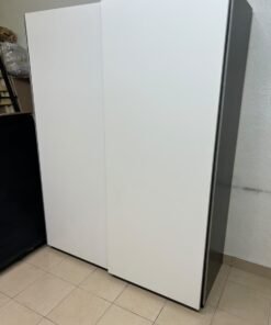 IKEA HASVIK sliding doors in white, designed for use with a wardrobe frame from the IKEA PAX series. - Image 12