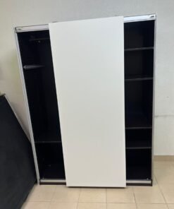 IKEA HASVIK sliding doors in white, designed for use with a wardrobe frame from the IKEA PAX series. - Image 3