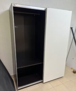 IKEA HASVIK sliding doors in white, designed for use with a wardrobe frame from the IKEA PAX series. - Image 4