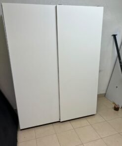 IKEA HASVIK sliding doors in white, designed for use with a wardrobe frame from the IKEA PAX series. - Image 10