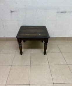 A square wooden table with a classic/rustic aesthetic (end table/side table), supported by four decorative, lathe-turned wooden legs in a dark brown finish. - Image 6