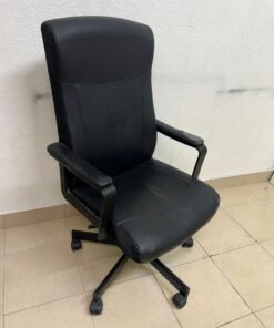 An IKEA swivel office chair—specifically the MILLBERGET model—in black. - Image 5