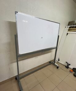Double-sided, mobile magnetic whiteboard with a metal stand on wheels (Maxi Whiteboard). - Image 2