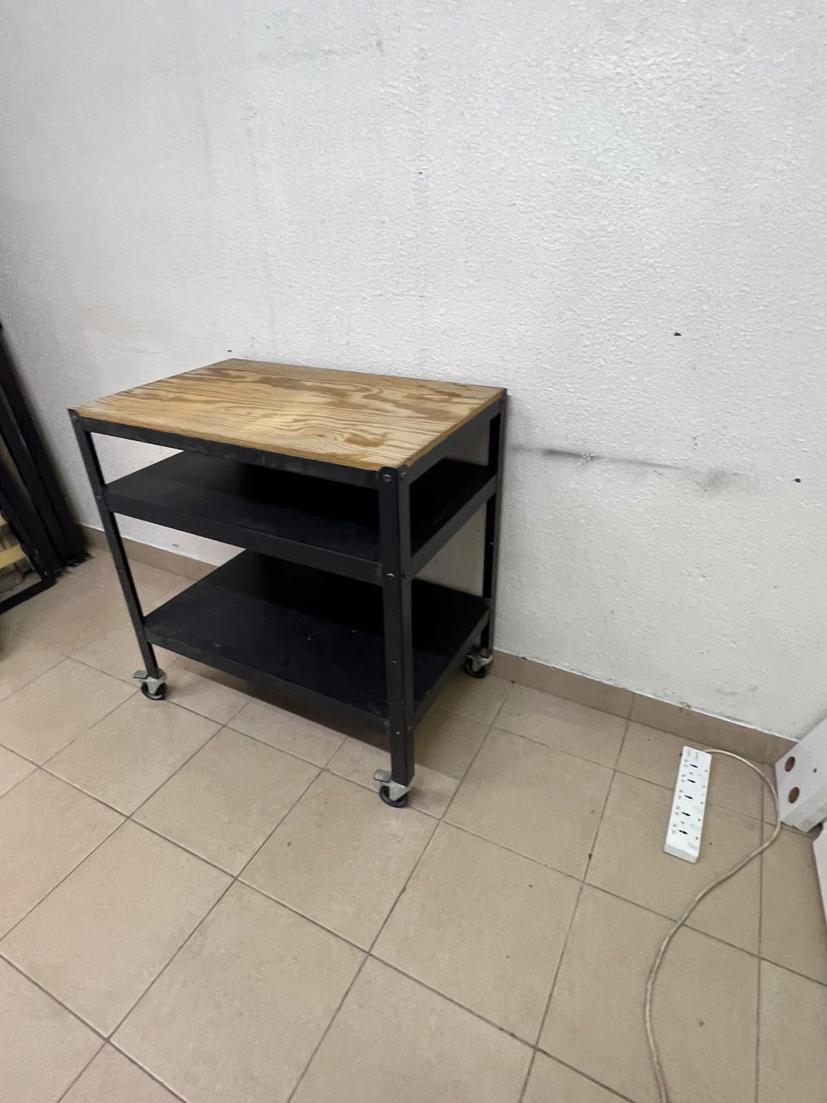 IKEA BROR storage trolley (black/pine plywood), measuring 85×55 cm. - Image 6