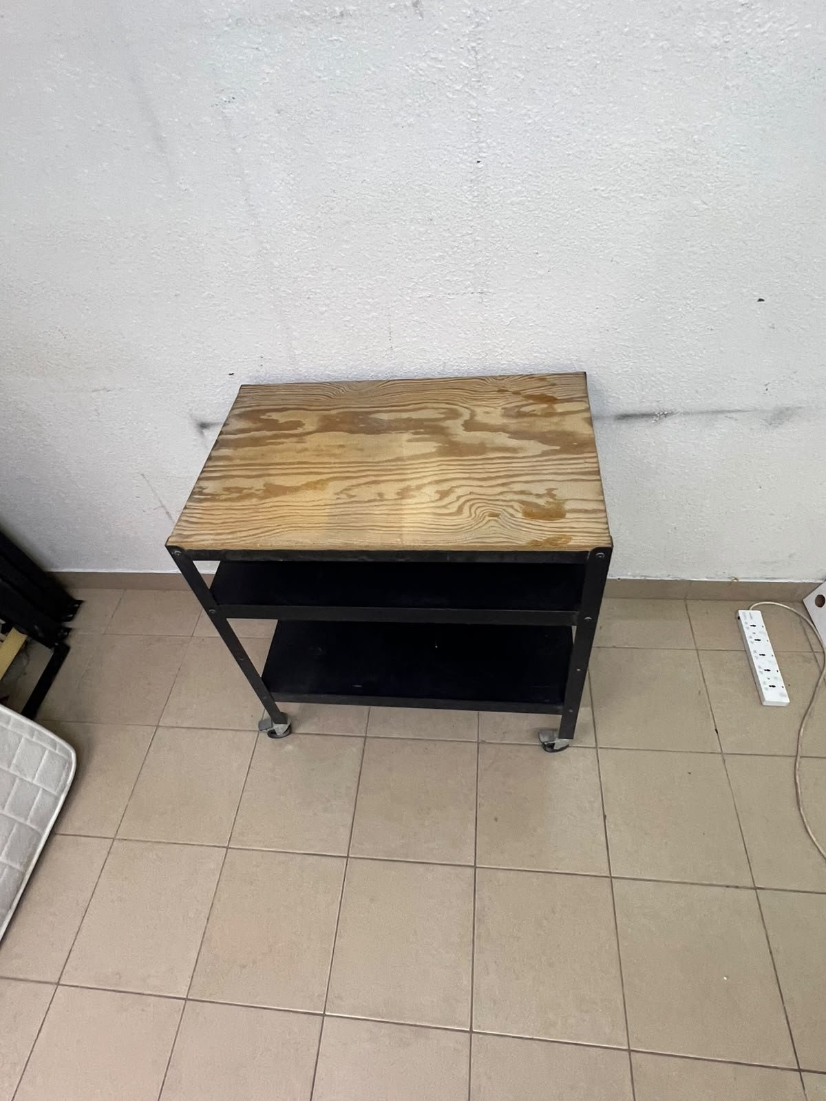 IKEA BROR storage trolley (black/pine plywood), measuring 85×55 cm. - Image 7