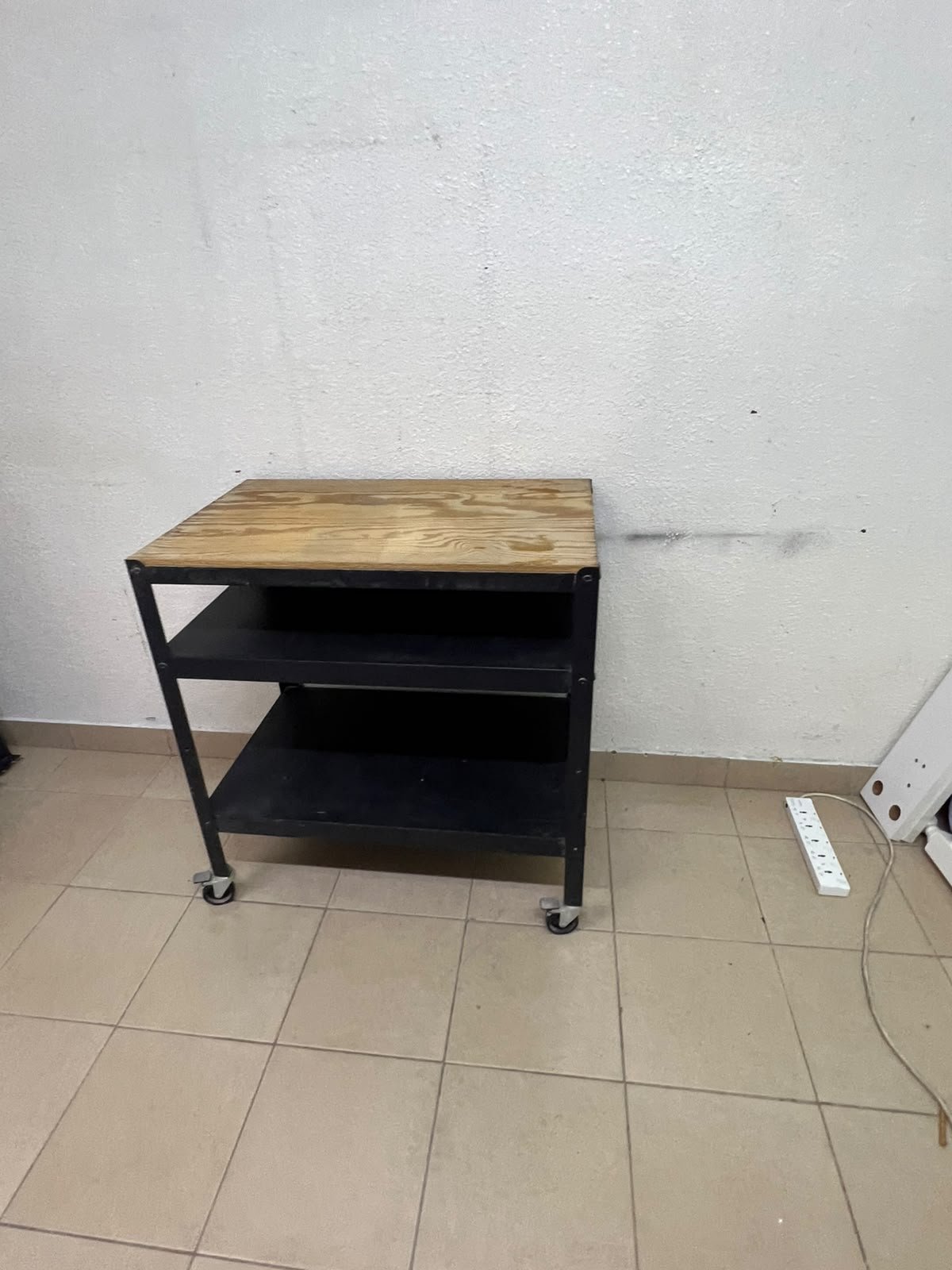 IKEA BROR storage trolley (black/pine plywood), measuring 85×55 cm. - Image 8