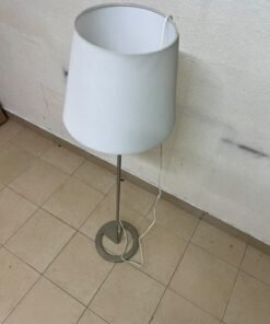 IKEA NYFORS floor lamp (nickel-plated finish with a white fabric shade), - Image 2