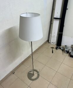 IKEA NYFORS floor lamp (nickel-plated finish with a white fabric shade), - Image 3