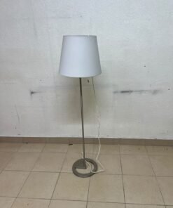 IKEA NYFORS floor lamp (nickel-plated finish with a white fabric shade), - Image 6