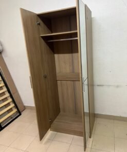 "Supreme" 2-door wardrobe with a mirror, in French Sonoma oak, from Danube Home, - Image 8