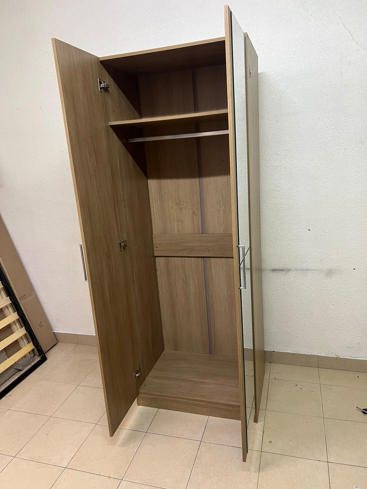 "Supreme" 2-door wardrobe with a mirror, in French Sonoma oak, from Danube Home, - Image 6