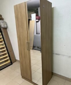 "Supreme" 2-door wardrobe with a mirror, in French Sonoma oak, from Danube Home, - Image 5