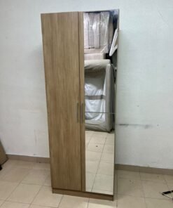 "Supreme" 2-door wardrobe with a mirror, in French Sonoma oak, from Danube Home,