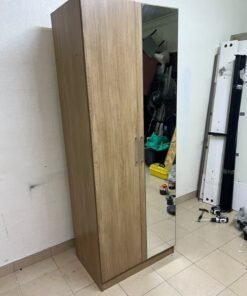 "Supreme" 2-door wardrobe with a mirror, in French Sonoma oak, from Danube Home, - Image 3