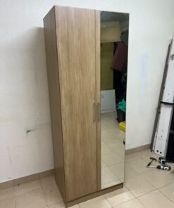 "Supreme" 2-door wardrobe with a mirror, in French Sonoma oak, from Danube Home, - Image 2