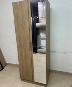 "Supreme" 2-door wardrobe with a mirror, in French Sonoma oak, from Danube Home, - Image 9