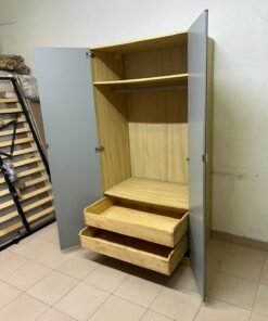 A two-door hinged wardrobe with full mirrors, available in oak or natural beige (IKEA wardrobe) - Image 13