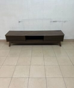 A modern-design wooden TV unit in a walnut finish—the Echo TV Unit from Home Centre UAE. - Image 2