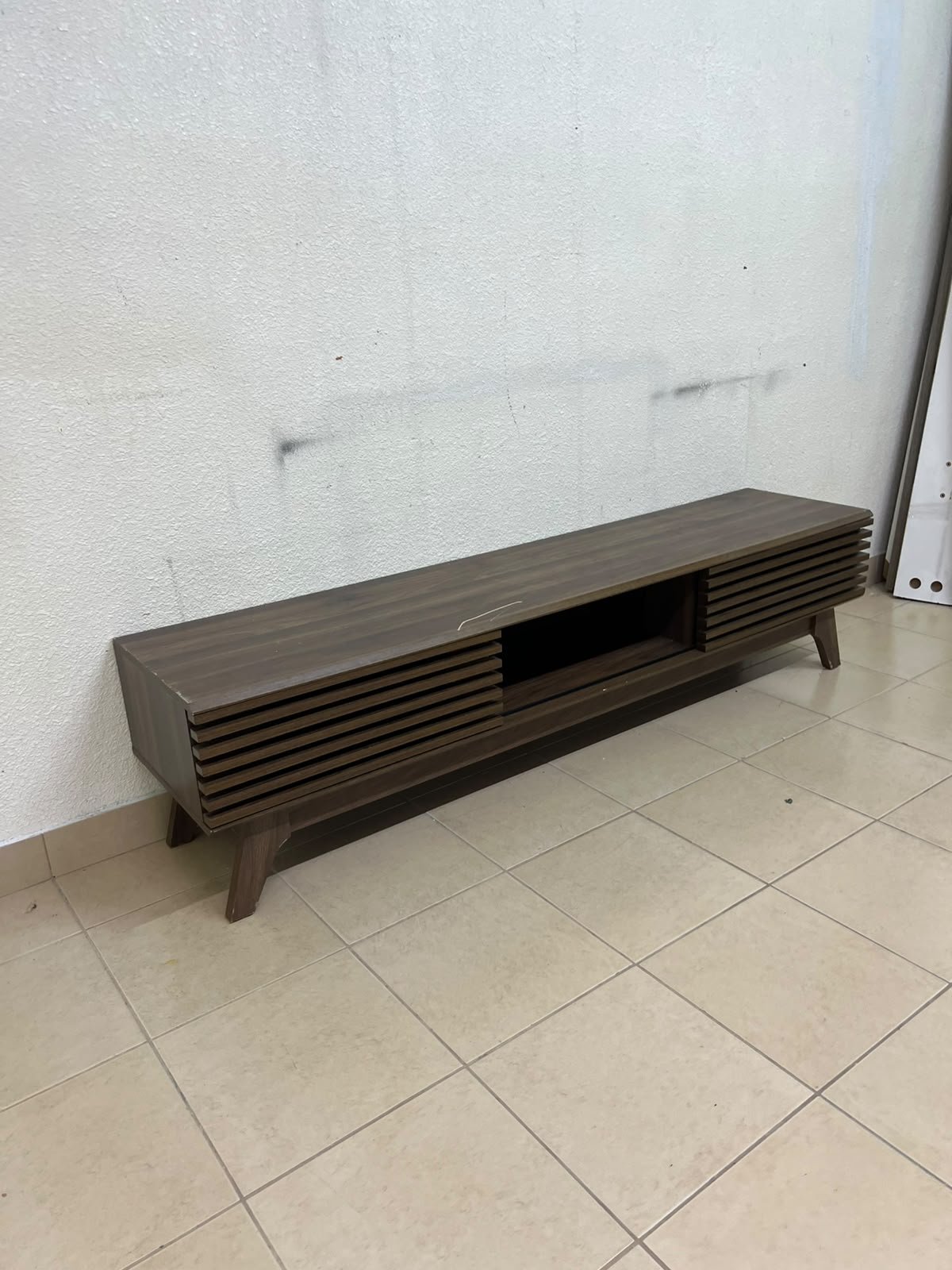 A modern-design wooden TV unit in a walnut finish—the Echo TV Unit from Home Centre UAE. - Image 3