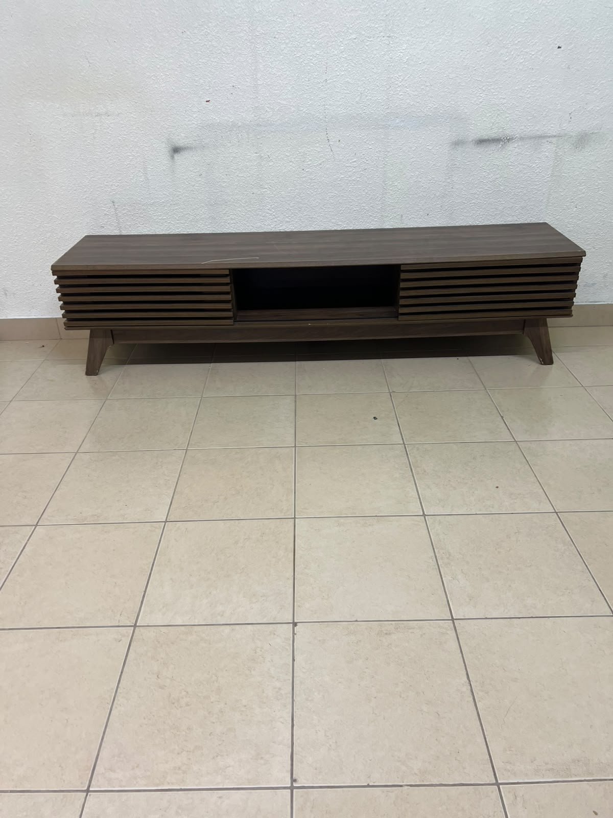 A modern-design wooden TV unit in a walnut finish—the Echo TV Unit from Home Centre UAE. - Image 4