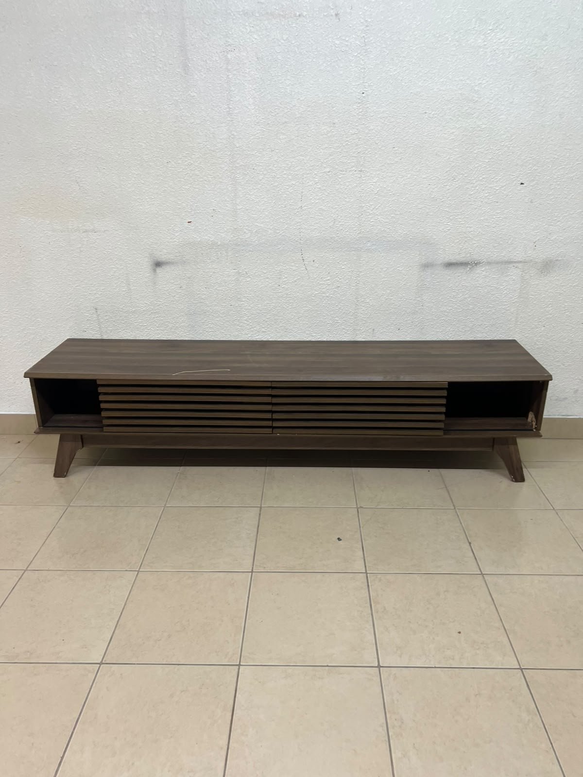 A modern-design wooden TV unit in a walnut finish—the Echo TV Unit from Home Centre UAE. - Image 6