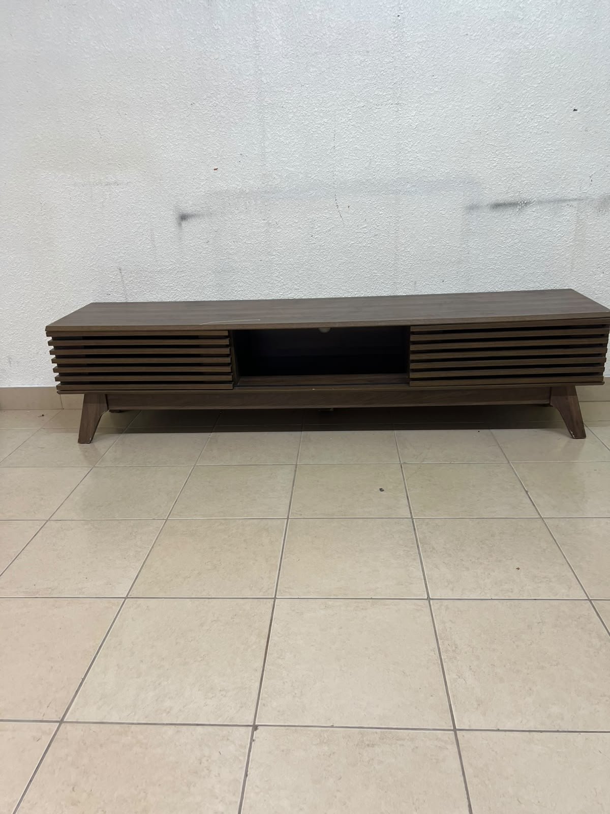 A modern-design wooden TV unit in a walnut finish—the Echo TV Unit from Home Centre UAE. - Image 7