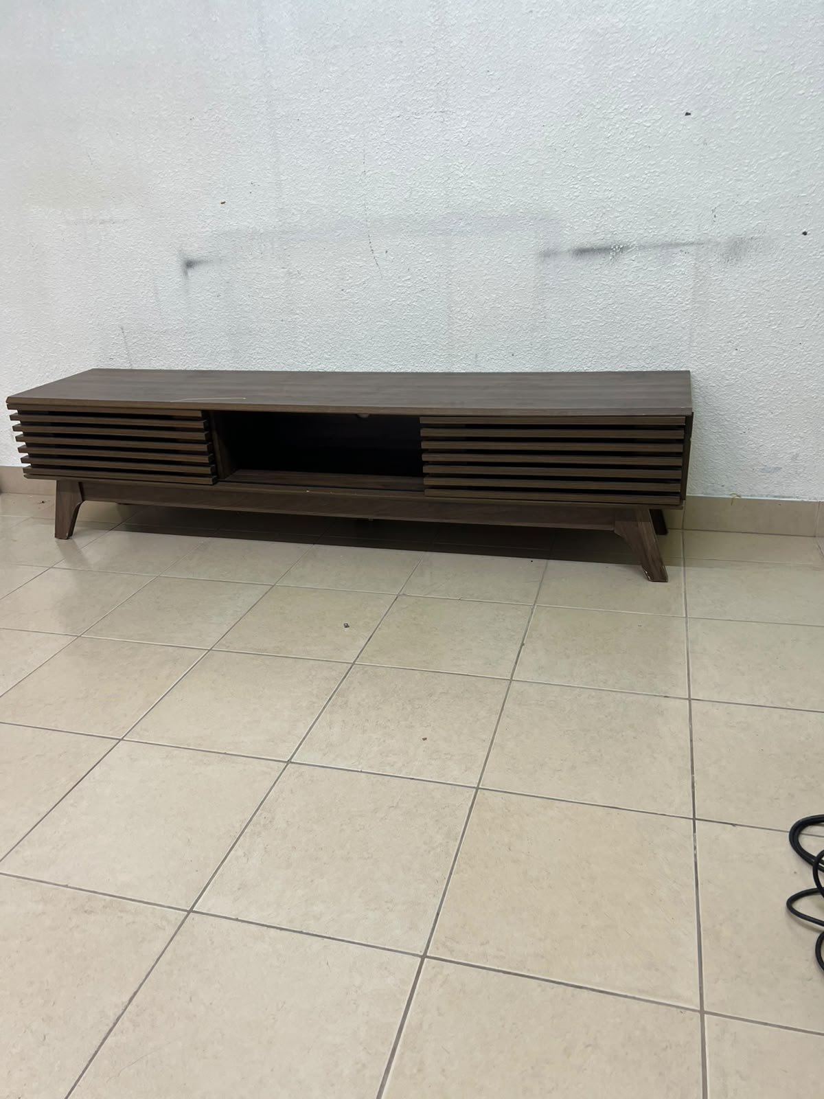 A modern-design wooden TV unit in a walnut finish—the Echo TV Unit from Home Centre UAE. - Image 8