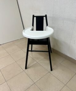IKEA BLÅMES high chair for children, in black with a white tray. - Image 7