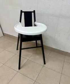 IKEA BLÅMES high chair for children, in black with a white tray. - Image 8