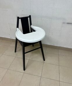 IKEA BLÅMES high chair for children, in black with a white tray. - Image 9