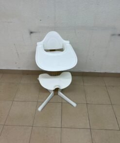 Stokke Nomi High Chair in white, complete with a Baby Set and a tray. - Image 4
