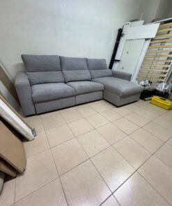 A grey L-shaped sofa bed with a high backrest and recliner seat, which closely matches the IKEA ESKILSTUNA model. Includes storage. - Image 3