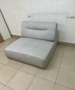 A modern, upholstered seat or chair unit without armrests, featuring an adjustable or split backrest, - Image 2