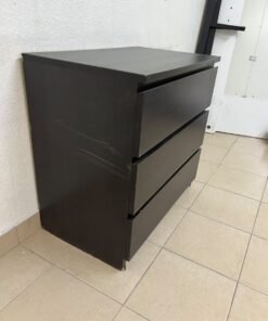 IKEA 3-drawer chest (MALM model, or a similar one like KULLEN, in black-brown). - Image 2