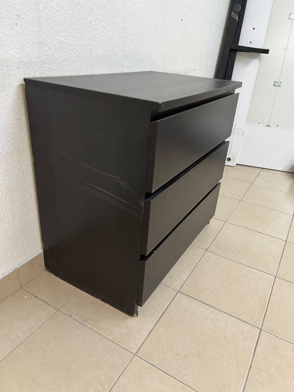 IKEA 3-drawer chest (MALM model, or a similar one like KULLEN, in black-brown). - Image 2