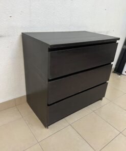 IKEA 3-drawer chest (MALM model, or a similar one like KULLEN, in black-brown). - Image 6
