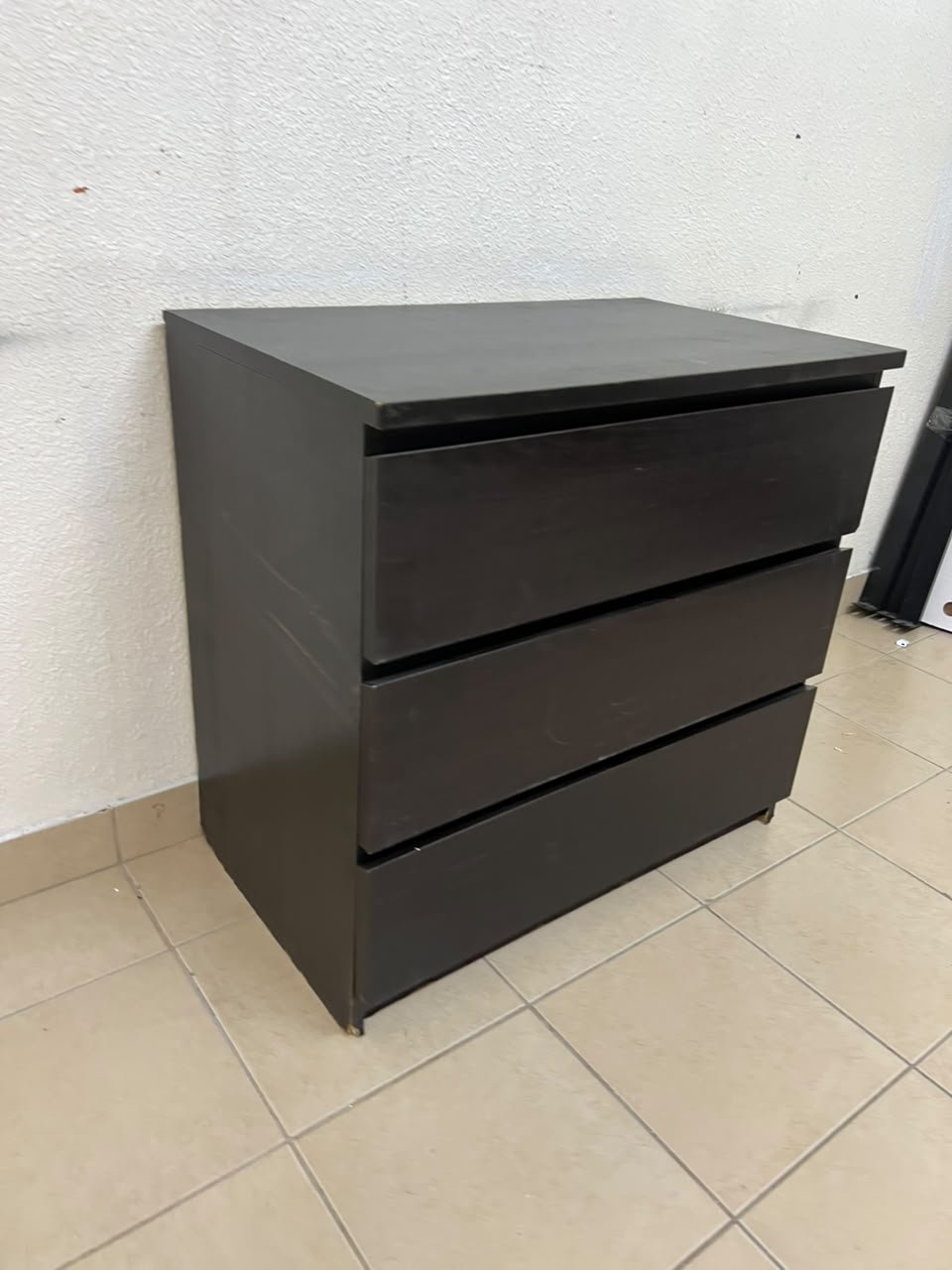 IKEA 3-drawer chest (MALM model, or a similar one like KULLEN, in black-brown). - Image 6