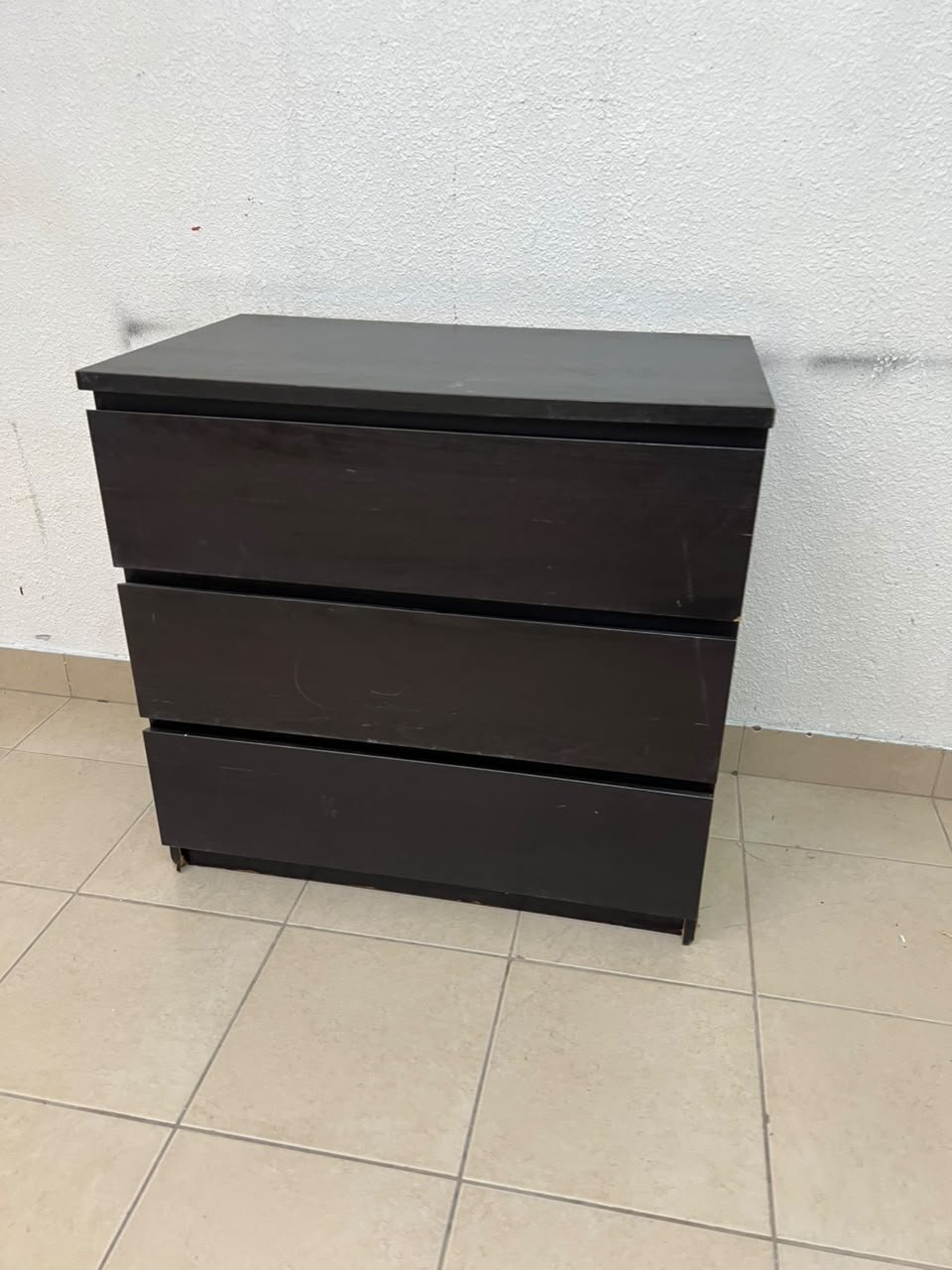 IKEA 3-drawer chest (MALM model, or a similar one like KULLEN, in black-brown). - Image 7