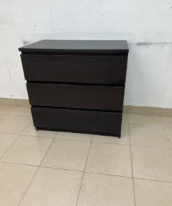 IKEA 3-drawer chest (MALM model, or a similar one like KULLEN, in black-brown). - Image 9