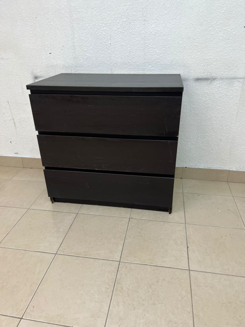 IKEA 3-drawer chest (MALM model, or a similar one like KULLEN, in black-brown). - Image 9