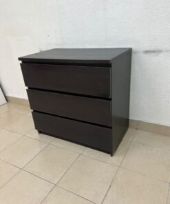IKEA 3-drawer chest (MALM model, or a similar one like KULLEN, in black-brown). - Image 10