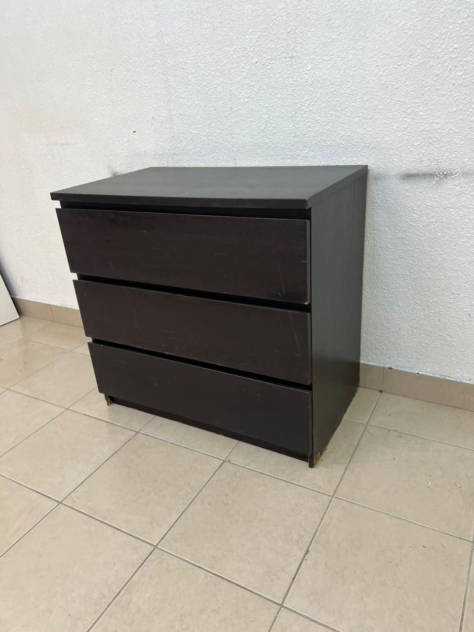 IKEA 3-drawer chest (MALM model, or a similar one like KULLEN, in black-brown). - Image 10