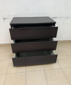 IKEA 3-drawer chest (MALM model, or a similar one like KULLEN, in black-brown). - Image 5